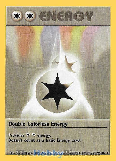 Double Colorless Energy Base Set Unlimited Uncommon #96/102