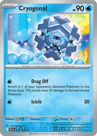 Cryogonal Black Bolt English Uncommon #027/086