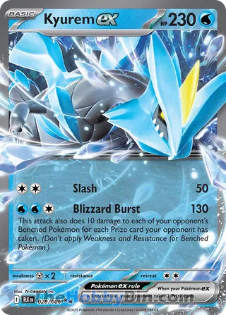 Kyurem ex Black Bolt English Double Rare #028/086