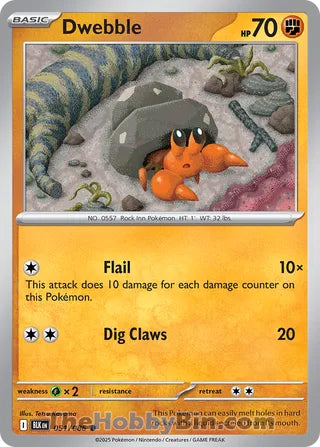 Dwebble Black Bolt English Common #051/086