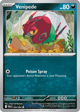 Venipede Black Bolt English Common #054/086