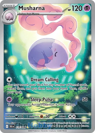 Musharna Black Bolt English Illustration Rare #117/086