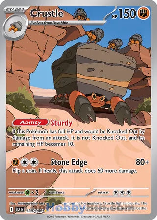 Crustle Black Bolt English Illustration Rare #130/086