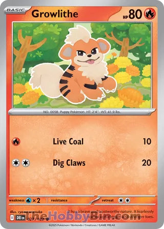 Growlithe Destined Rivals Common #027/182