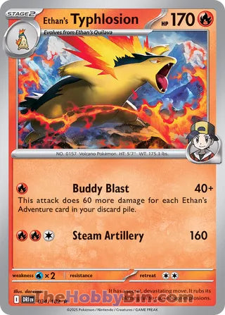 Ethan's Typhlosion Destined Rivals Rare #034/182