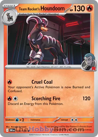 Team Rocket's Houndoom Destined Rivals Uncommon #038/182