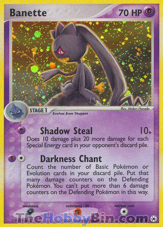 Banette EX Hidden Legends Holo Rare #1/101