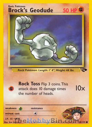 Brock's Geodude Gym Challenge Common #68/132