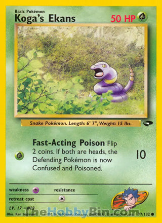 Koga's Ekans Gym Challenge Common #77/132