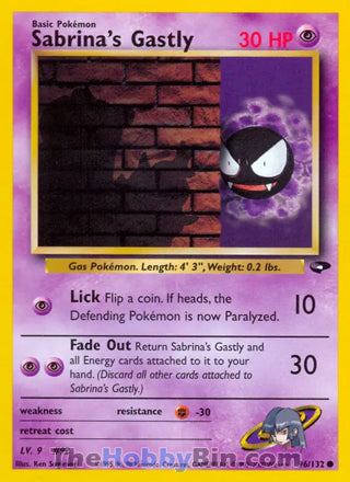 Sabrina's Gastly Gym Challenge Common #96/132