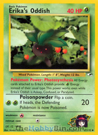 Erika's Oddish Gym Heroes Uncommon #47/132