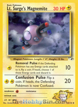 Lt. Surge's Magnemite Gym Heroes Uncommon #50/132