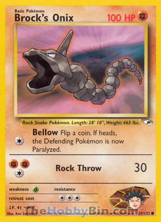 Brock's Onix Gym Heroes Common #69/132