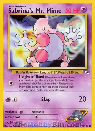 Sabrina's Mr. Mime Gym Heroes Common #94/132