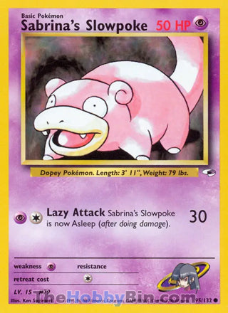 Sabrina's Slowpoke Gym Heroes Common #95/132