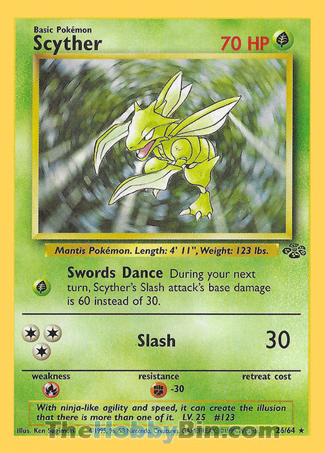 Scyther Jungle Unlimited  Rare #26/64