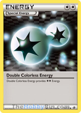 Double Colorless Energy Legendary Treasures Uncommon #113/113