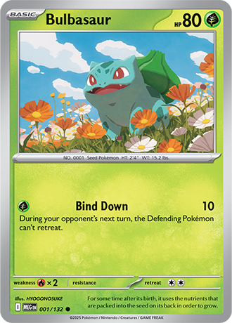 Bulbasaur Mega Evolution Common #001/132