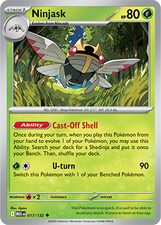 Ninjask Mega Evolution Uncommon #017/132