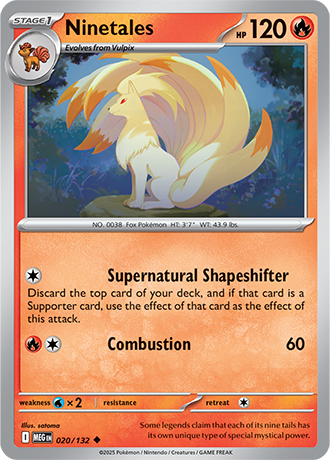 Ninetales Mega Evolution Uncommon #020/132