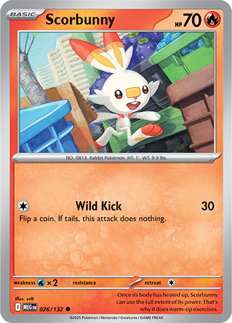 Scorbunny Mega Evolution Common #026/132