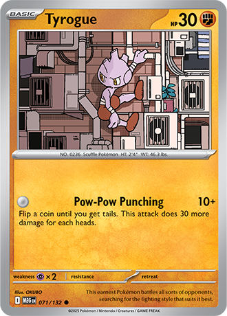 Tyrogue Mega Evolution Common #071/132