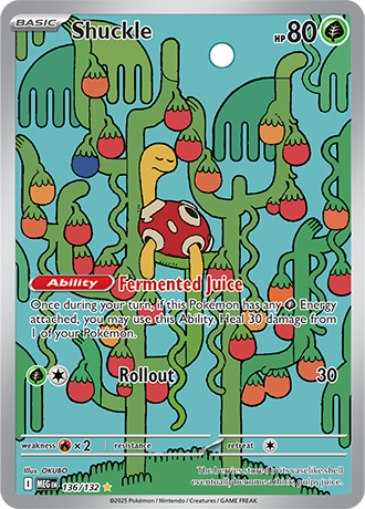 Shuckle Mega Evolution Illustration Rare #136/132