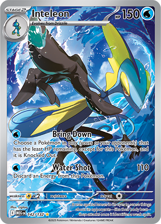 Inteleon Mega Evolution Illustration Rare #142/132