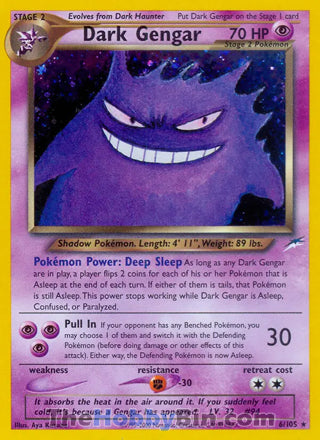 Dark Gengar Neo Destiny Unlimited Holo Rare #6/105