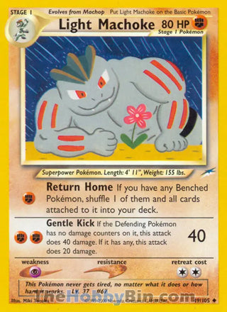 Light Machoke Neo Destiny Unlimited Uncommon #49/105