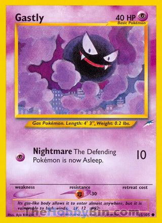 Gastly Neo Destiny Unlimited Common #65/105