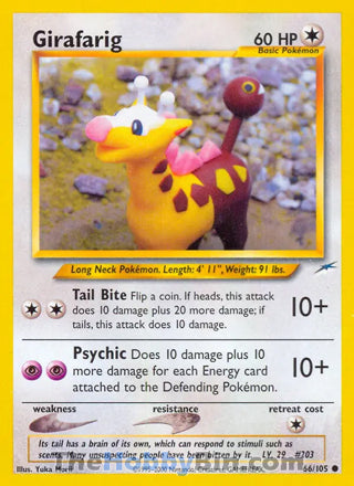 Girafarig Neo Destiny Unlimited Common #66/105