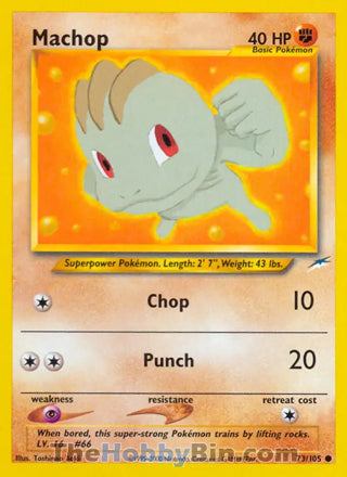 Machop Neo Destiny Unlimited Common #73/105