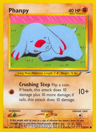 Phanpy Neo Destiny Unlimited Common #76/105