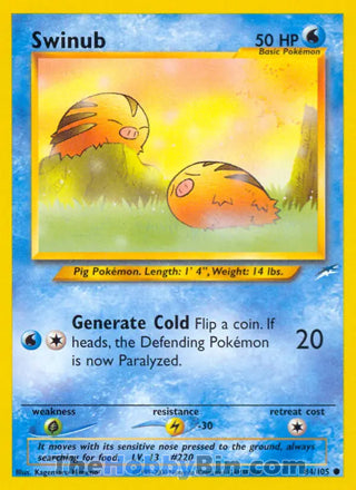 Swinub Neo Destiny Unlimited Common #84/105