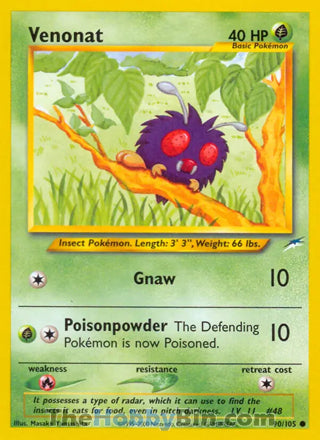 Venonat Neo Destiny Unlimited Common #90/105