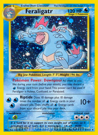 Feraligatr Neo Genesis Unlimited Holo Rare #5/111