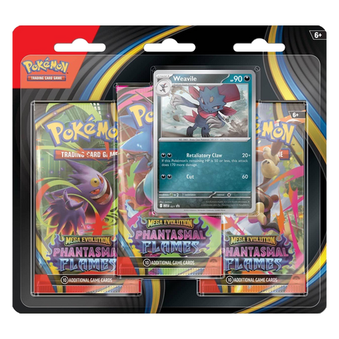 Phantasmal Flames Weavile 3 Pack Blister