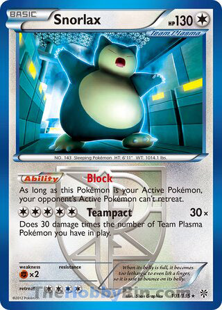Snorlax Plasma Storm Rare #101/135
