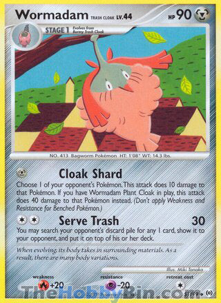 Wormadam Trash Cloak Platinum Arceus Uncommon #51/99