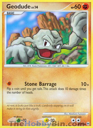 Geodude Platinum Arceus Common #65/99