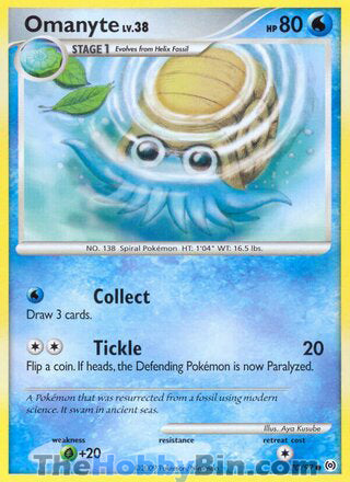 Omanyte Platinum Arceus Common #70/99