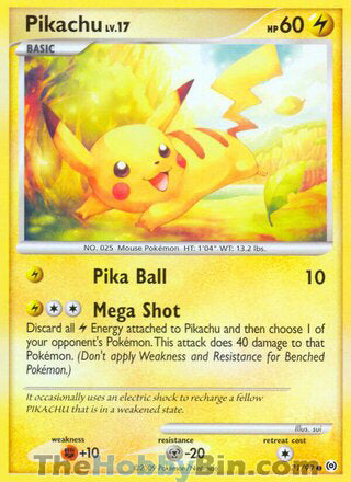 Pikachu Platinum Arceus Common #71/99