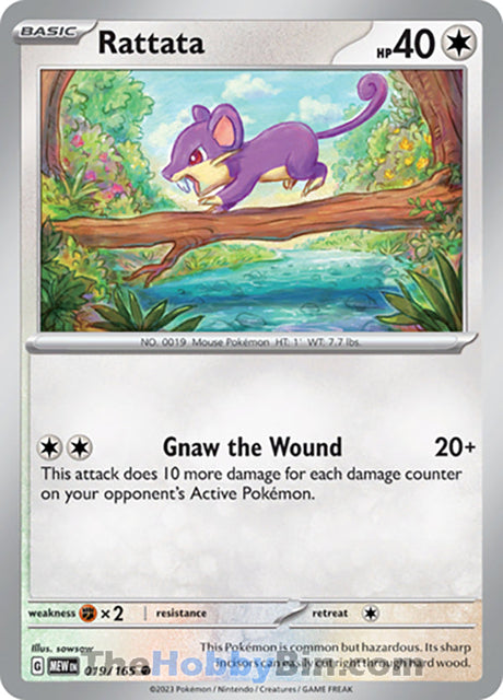 Rattata Pokemon 151 Common #019/165