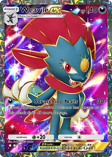 Weavile ex Space-Time Smackdown Two Star #186/155