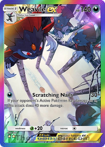 Weavile ex Space-Time Smackdown Two Star #201/155