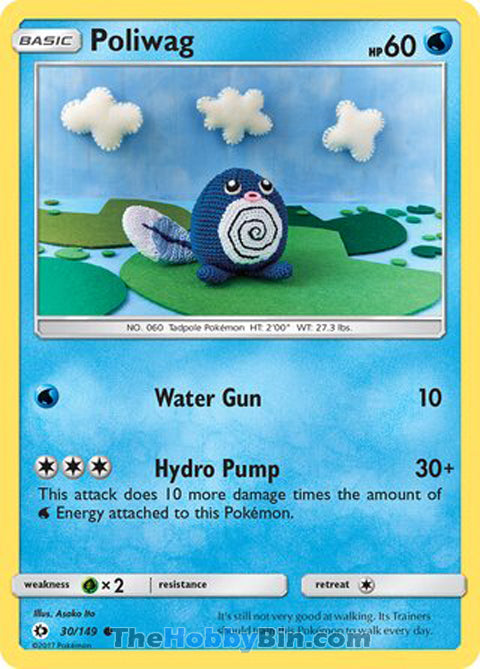 Poliwag Sun & Moon Common #30/149