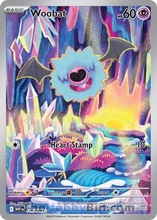Woobat White Flare English Illustration Rare #119/086