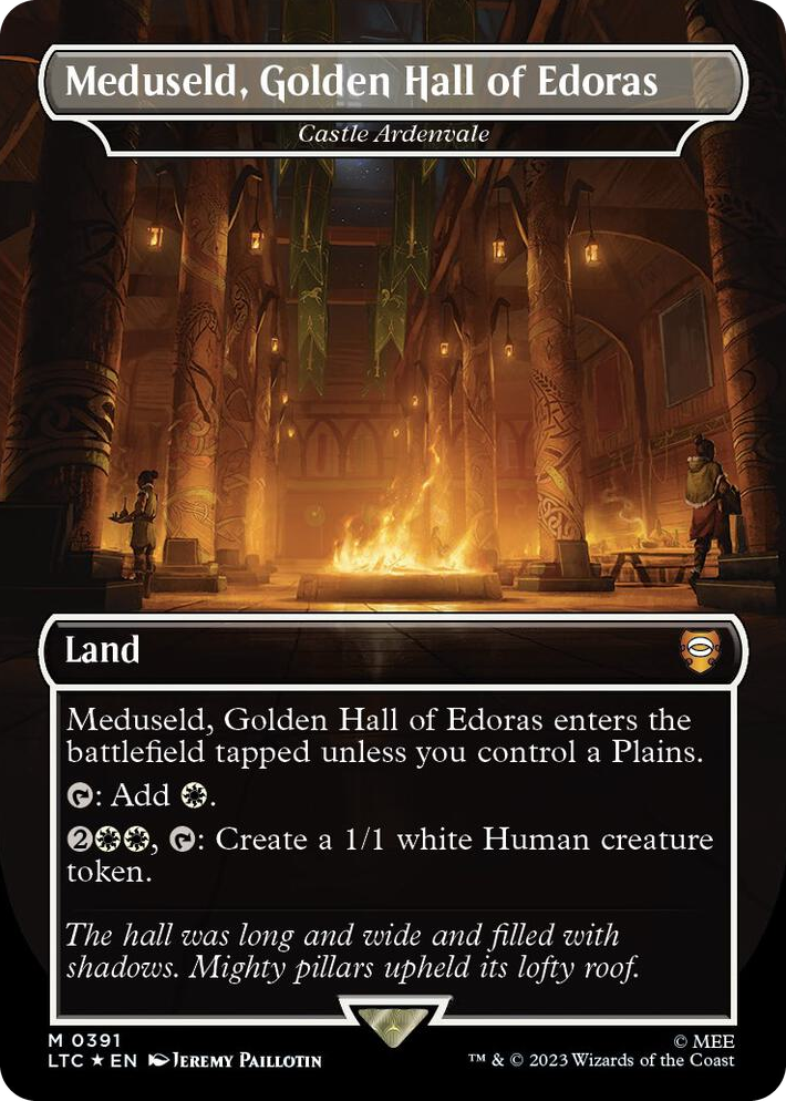 0391 Meduseld, Golden Hall of Edoras - Castle Ardenvale (Borderless) (Surge Foil) M Commander: The Lord of the Rings: Tales of Middle-earth