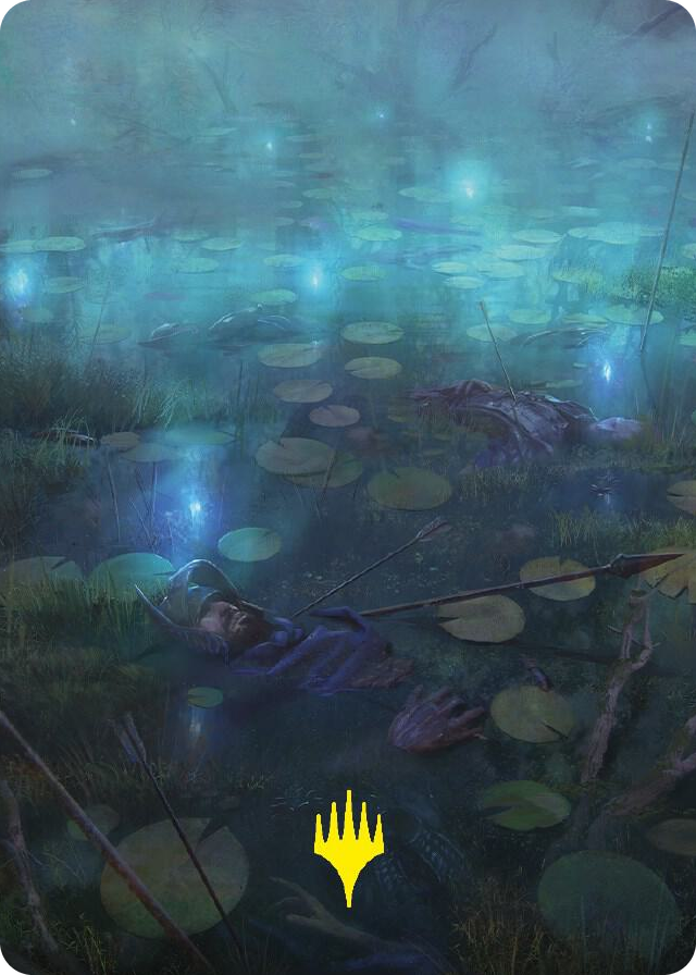 0079 The Dead Marshes Art Card (Gold-Stamped Signature) S Art Series: Universes Beyond: The Lord of the Rings: Tales of Middle-earth